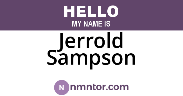 Jerrold Sampson