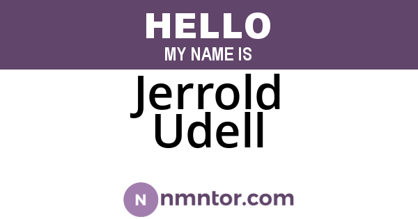 Jerrold Udell
