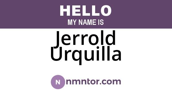 Jerrold Urquilla