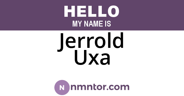 Jerrold Uxa
