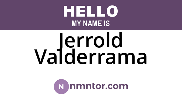 Jerrold Valderrama