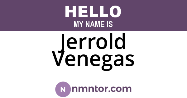 Jerrold Venegas