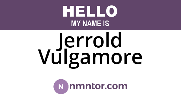Jerrold Vulgamore
