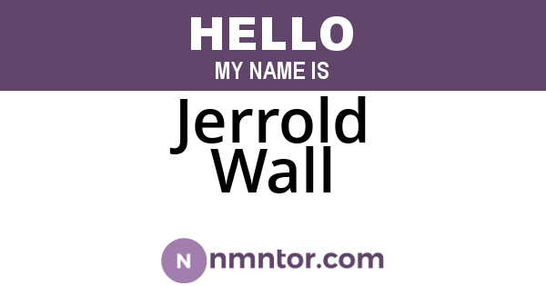 Jerrold Wall