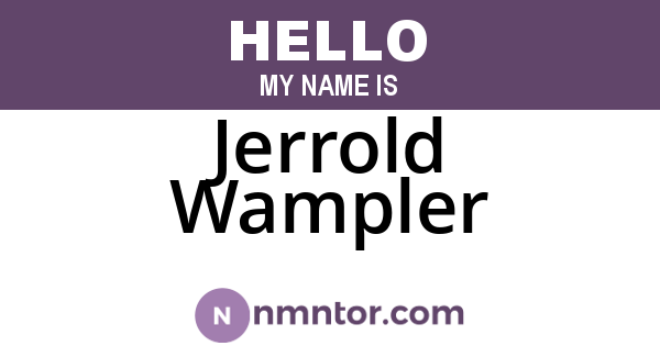 Jerrold Wampler