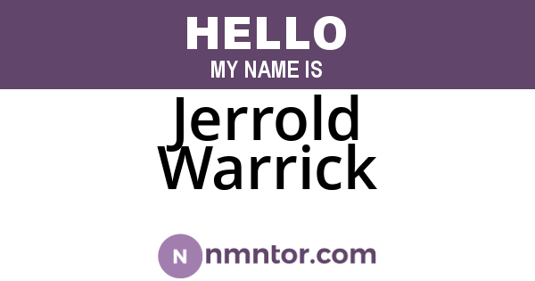 Jerrold Warrick