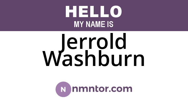 Jerrold Washburn