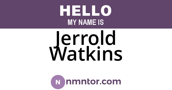 Jerrold Watkins