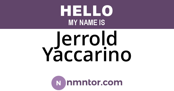 Jerrold Yaccarino