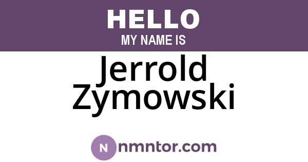 Jerrold Zymowski