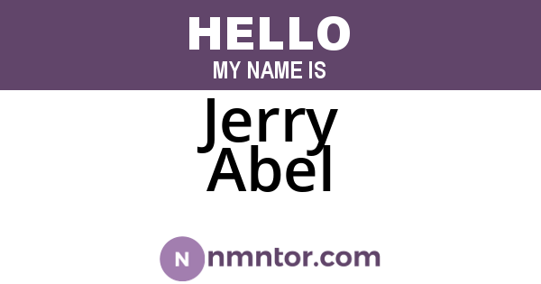 Jerry Abel