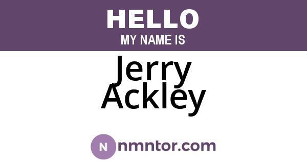Jerry Ackley