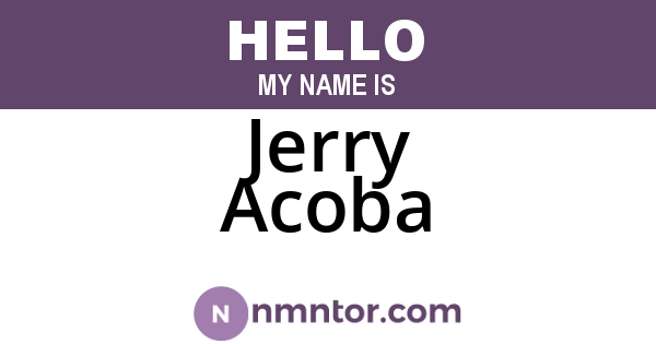 Jerry Acoba