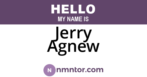 Jerry Agnew