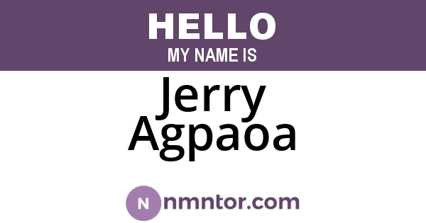 Jerry Agpaoa