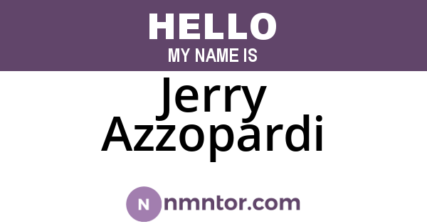 Jerry Azzopardi