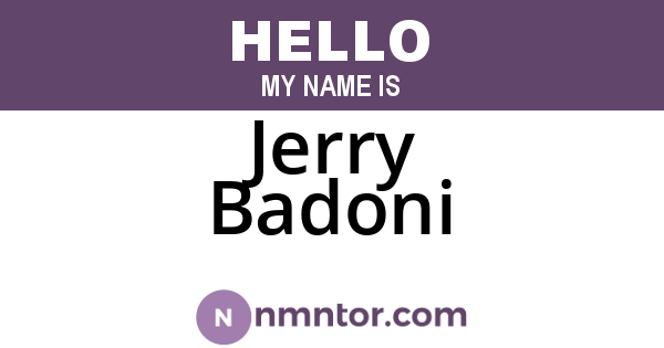 Jerry Badoni