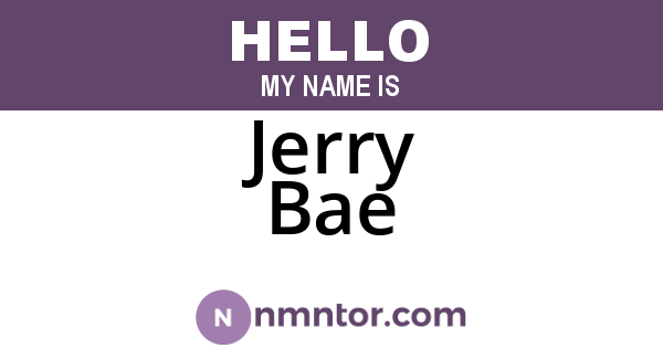 Jerry Bae