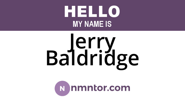 Jerry Baldridge