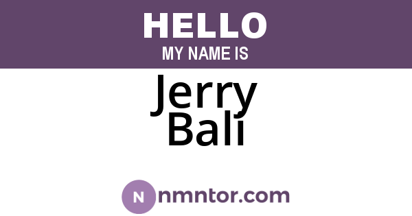 Jerry Bali