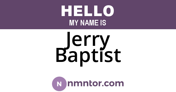 Jerry Baptist