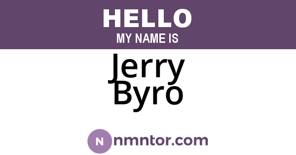 Jerry Byro