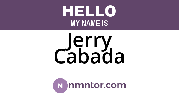 Jerry Cabada