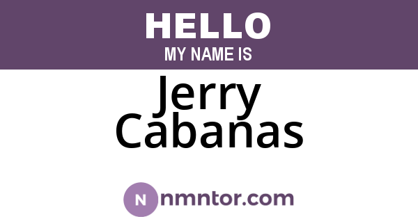 Jerry Cabanas