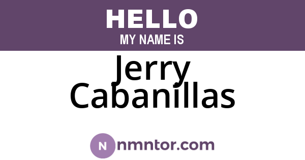 Jerry Cabanillas