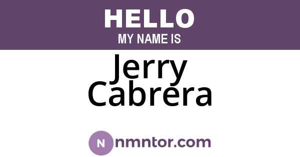 Jerry Cabrera
