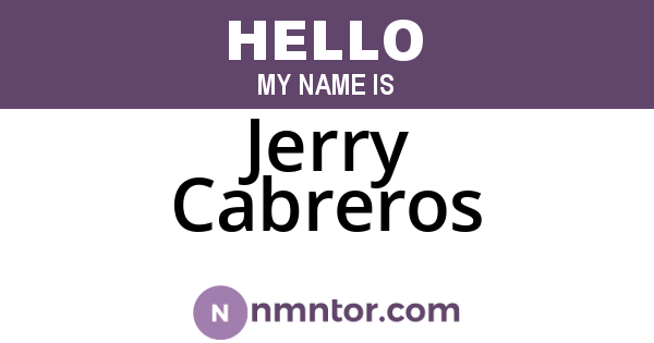 Jerry Cabreros