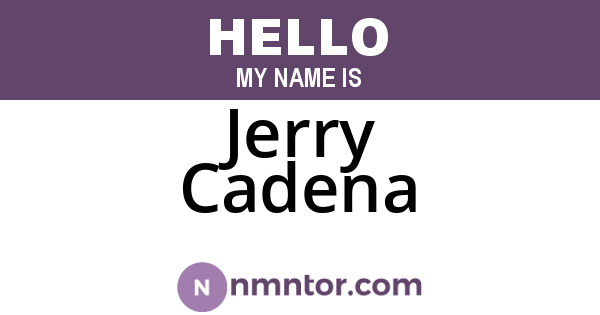 Jerry Cadena