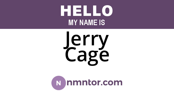 Jerry Cage