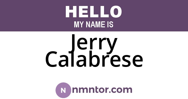 Jerry Calabrese