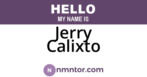 Jerry Calixto