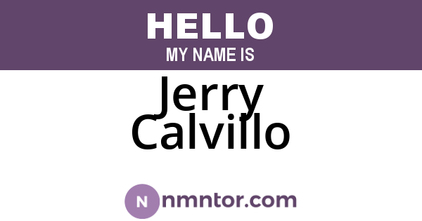 Jerry Calvillo