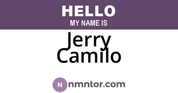 Jerry Camilo