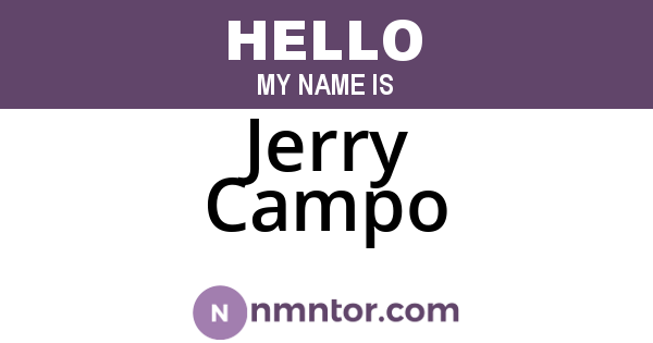 Jerry Campo