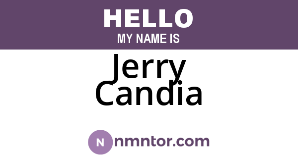 Jerry Candia