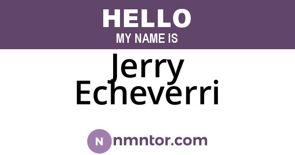 Jerry Echeverri