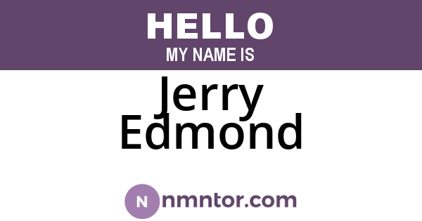 Jerry Edmond