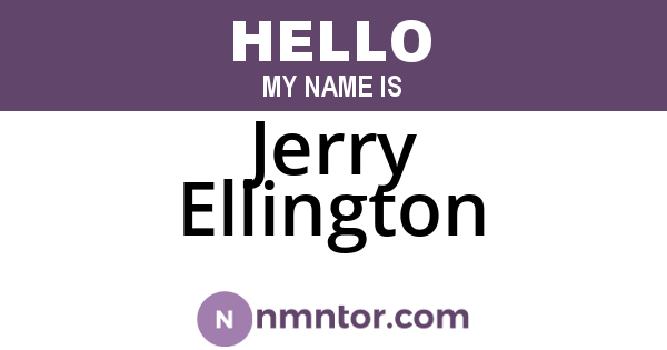 Jerry Ellington