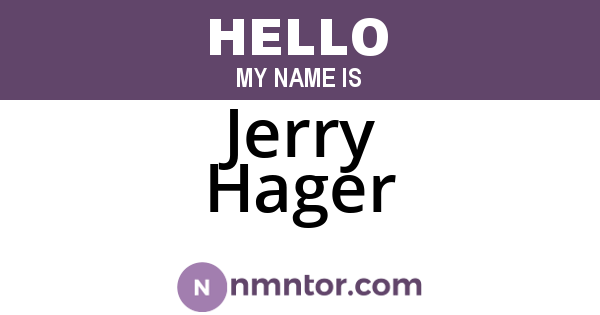 Jerry Hager