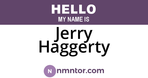 Jerry Haggerty
