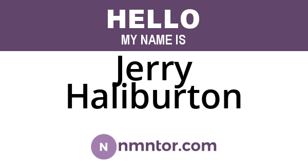 Jerry Haliburton