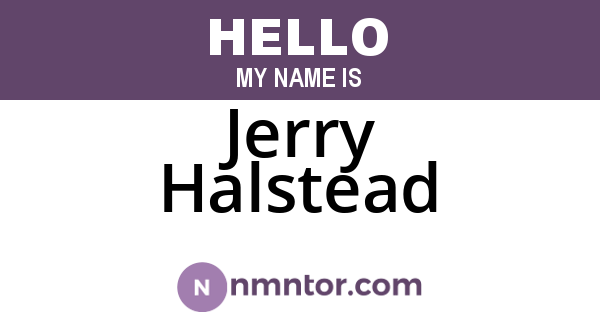 Jerry Halstead