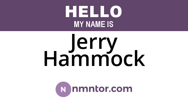 Jerry Hammock