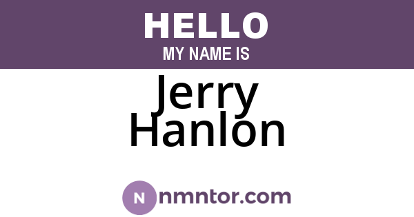Jerry Hanlon