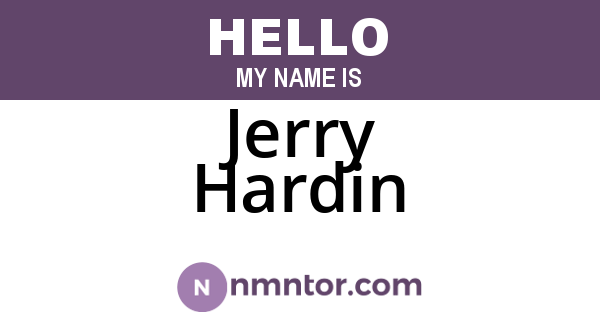 Jerry Hardin