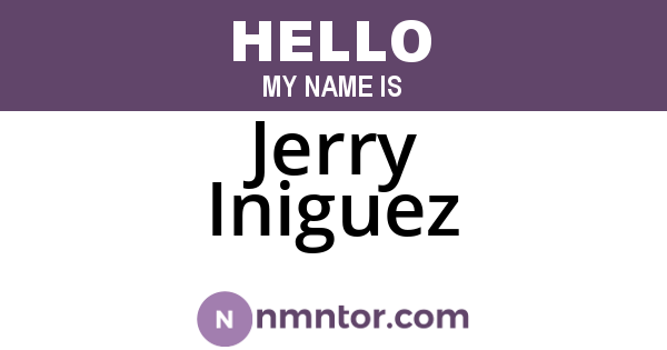 Jerry Iniguez